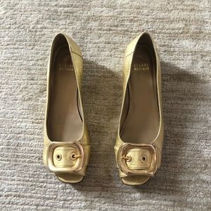 Gold Stuart Weitzman Flats Size 7 1/2 N